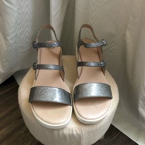 Silver Glitter Sandals